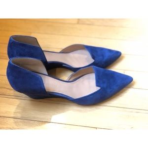 Sigerson Morrison Wenda D’orsay Suede wedges🔥